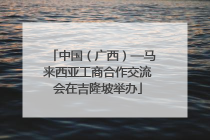 中国（广西）—马来西亚工商合作交流会在吉隆坡举办